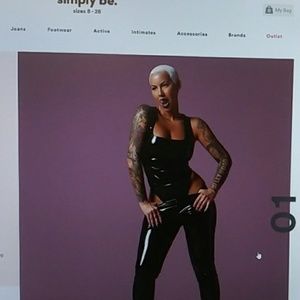 Amber Rose Vinyl Pants by Simply Be
